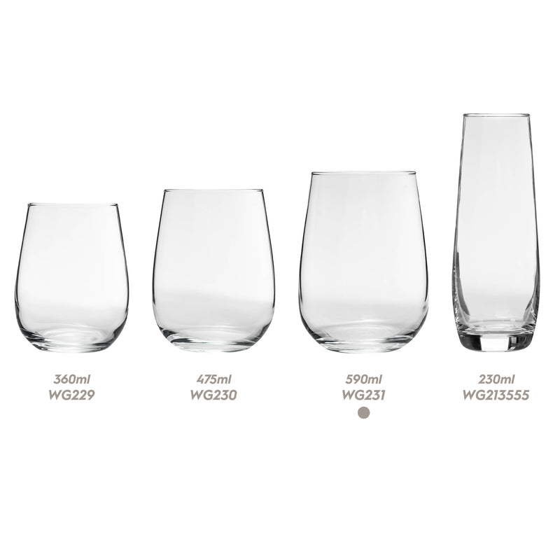 Argon Tableware Corto Stemless Gin and Tonic Glasses - 590ml