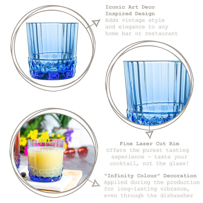 Bormioli Rocco America '20s Water Glass - 370ml - Sapphire Blue