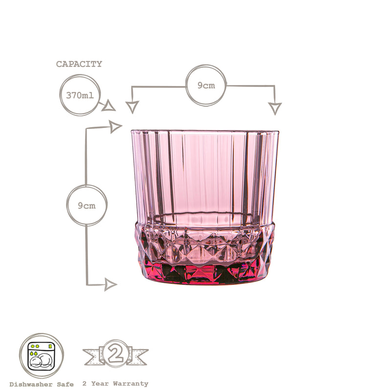 Bormioli Rocco America '20s Water Glass - 370ml - Lilac Rose