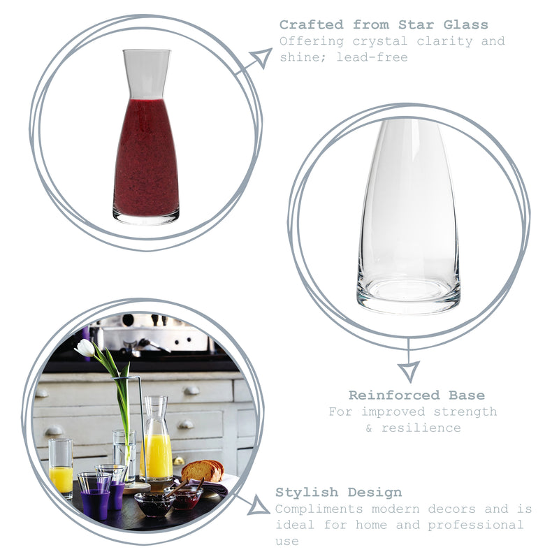 Bormioli Rocco Ypsilon Glass Water Carafe Decanter Jug - 550ml