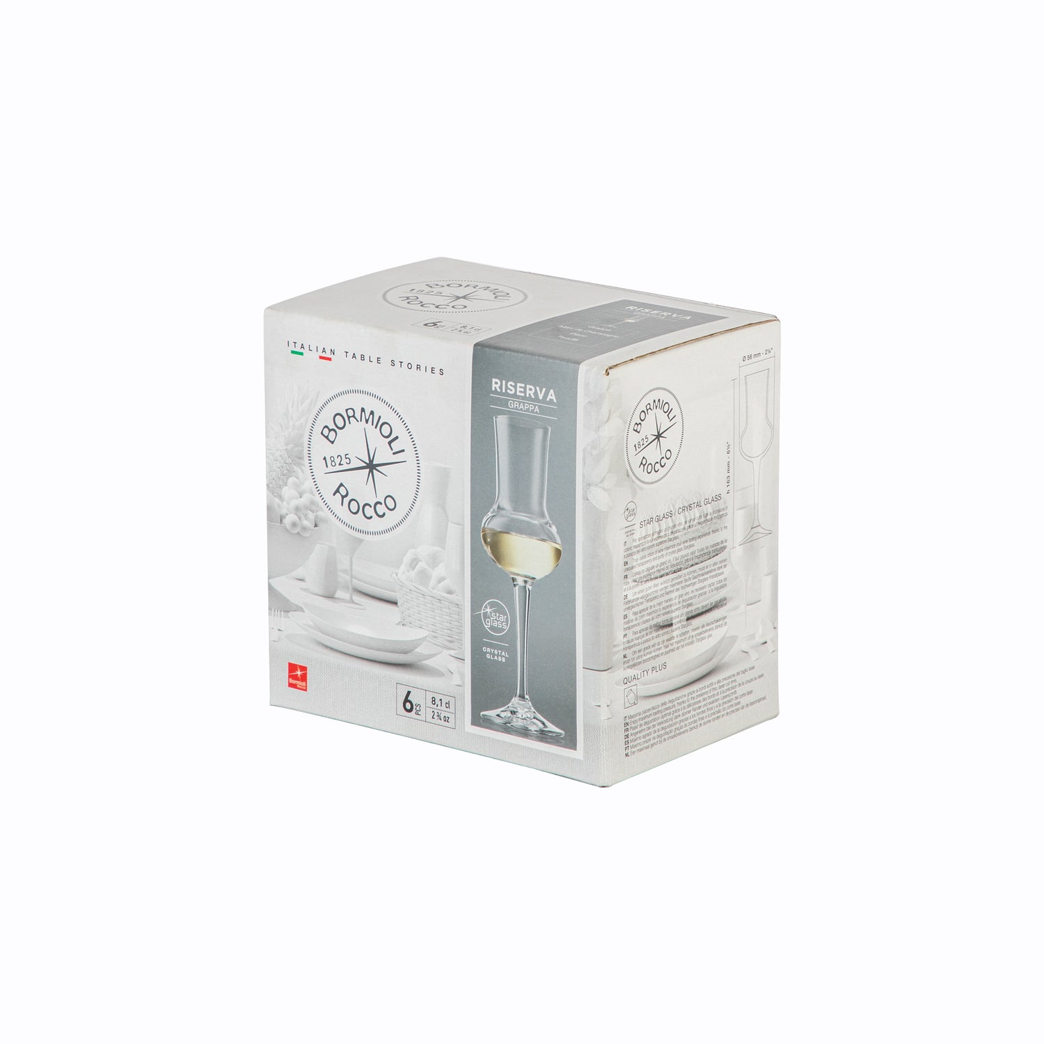 Bormioli Rocco Restaurant Grappa Liqueur Glasses - 80ml
