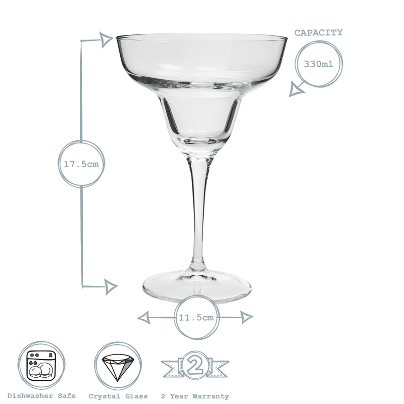 Bormioli Rocco Ypsilon Margarita Cocktail Drinking Glass - 330ml
