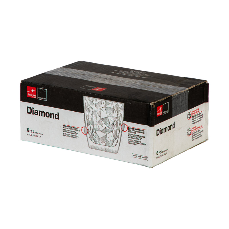Bormioli Rocco Diamond Glass Whiskey Tumbler - 300ml