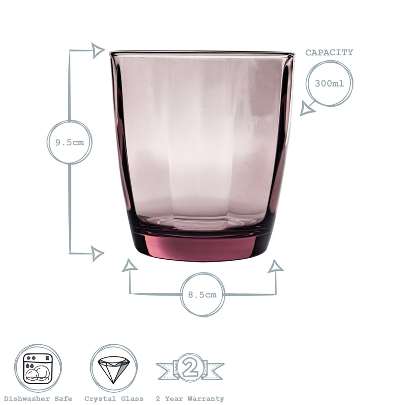 Bormioli Rocco Pulsar Whiskey Glass - Purple - 300ml