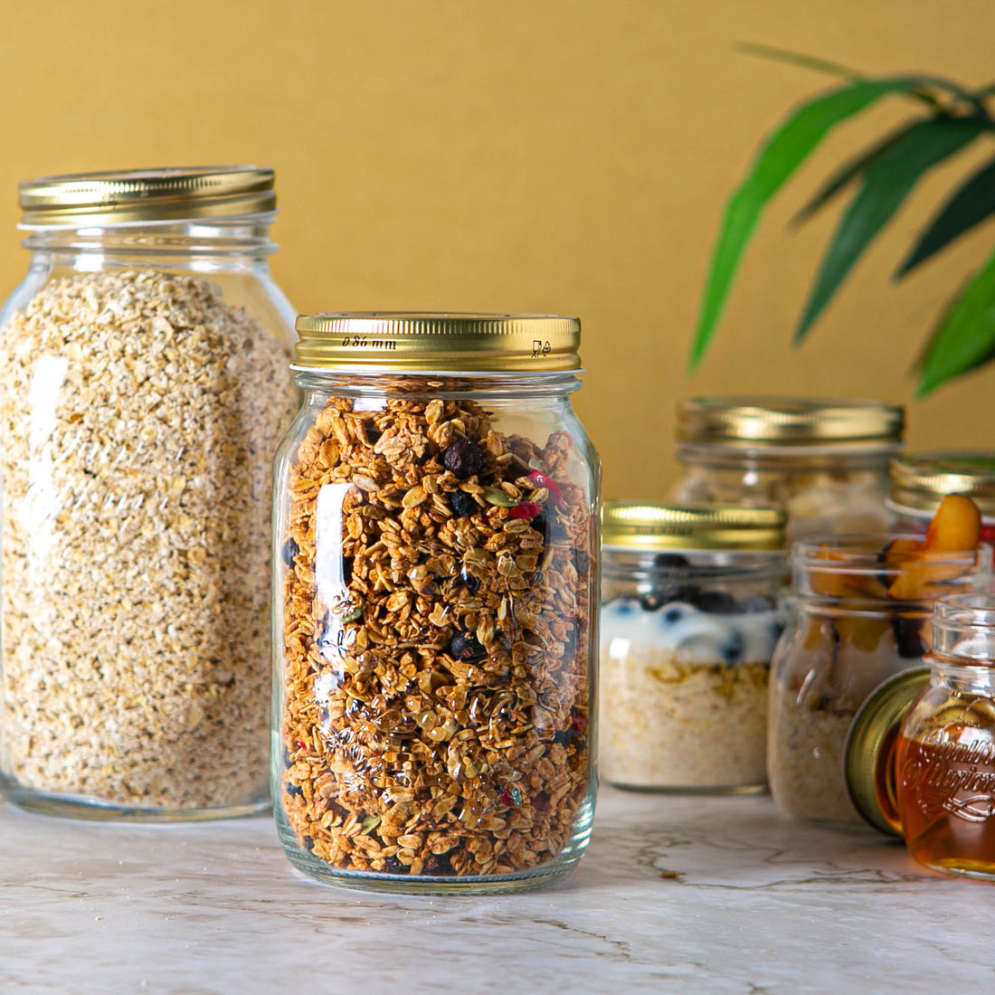 Quattro Stagioni Glass Storage Jar - 1 Litre
