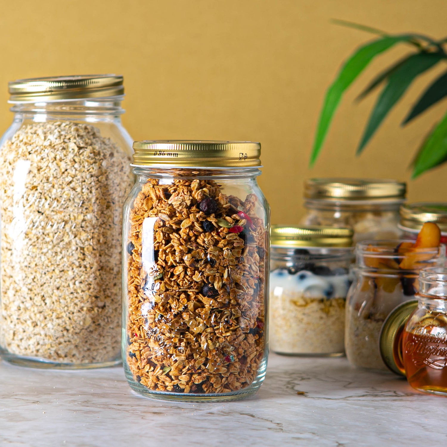 Quattro Stagioni Glass Storage Jar - 1 Litre