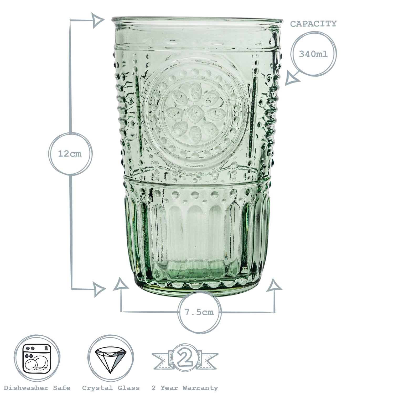 Bormioli Rocco Romantic Highball Glass - 340ml
