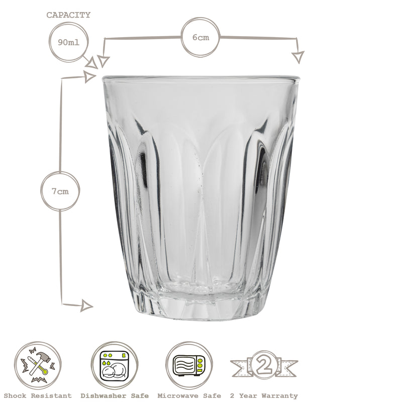 Duralex Provence Glass Drinking Tumbler - 90ml
