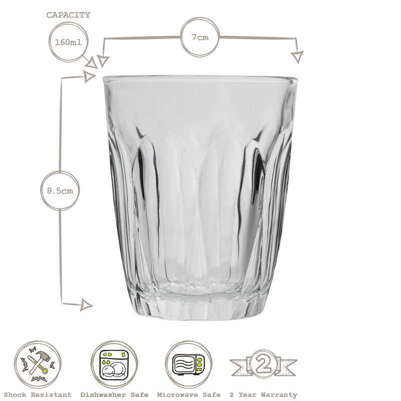 Duralex Provence Glass Drinking Tumbler - 160ml