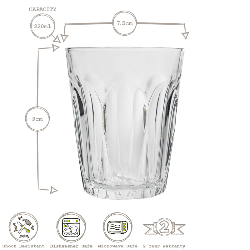 Duralex Provence Glass Drinking Tumbler - 250ml