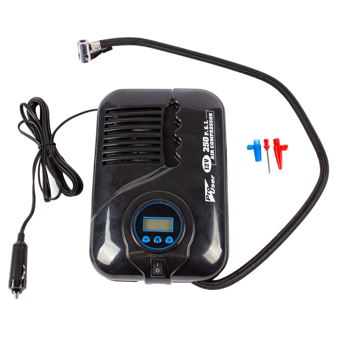 Black 12V 250psi Digital Electric Pump - By Blackspur