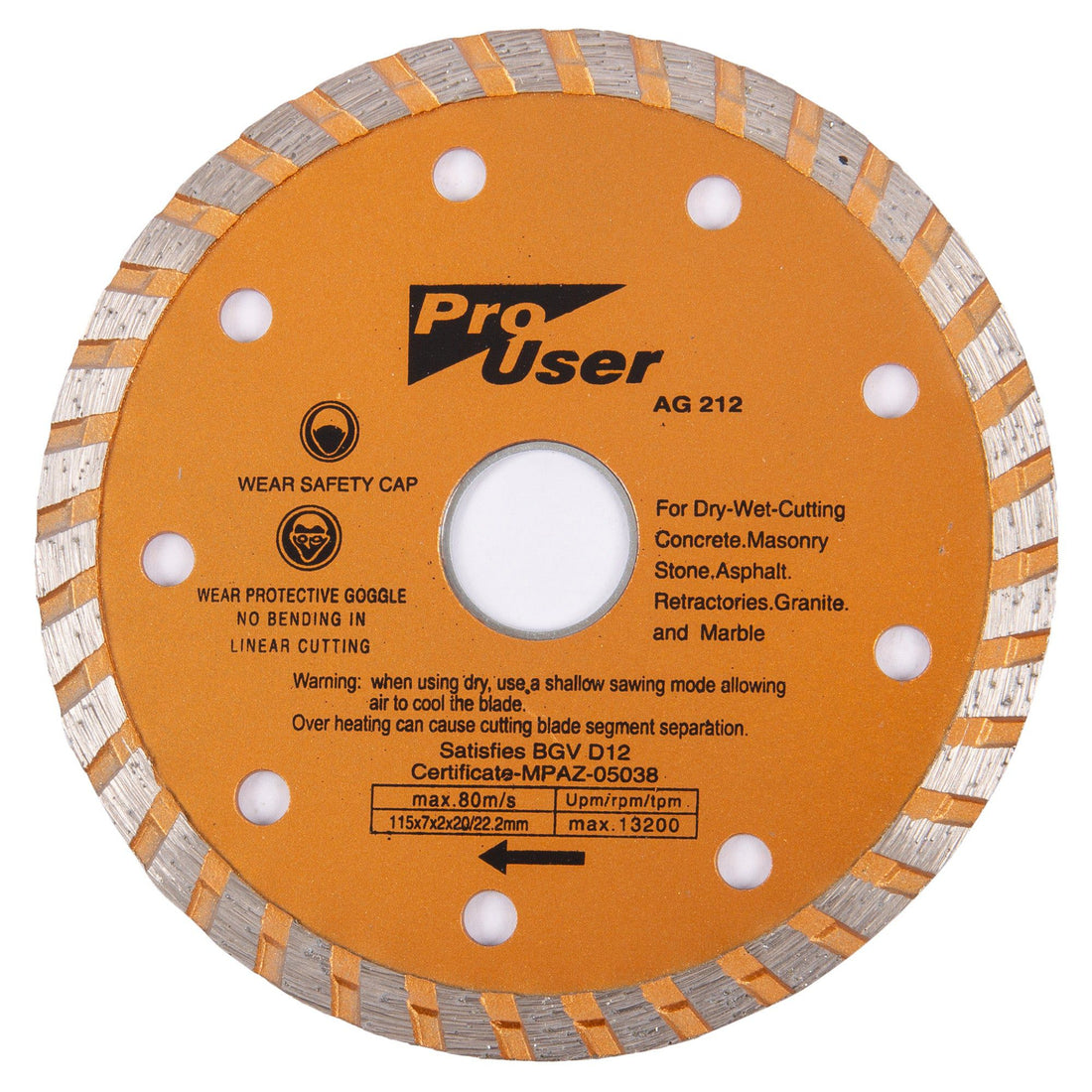 115mm (4.5&quot;) Wet &amp; Dry Diamond Cutting Disc - By Pro User