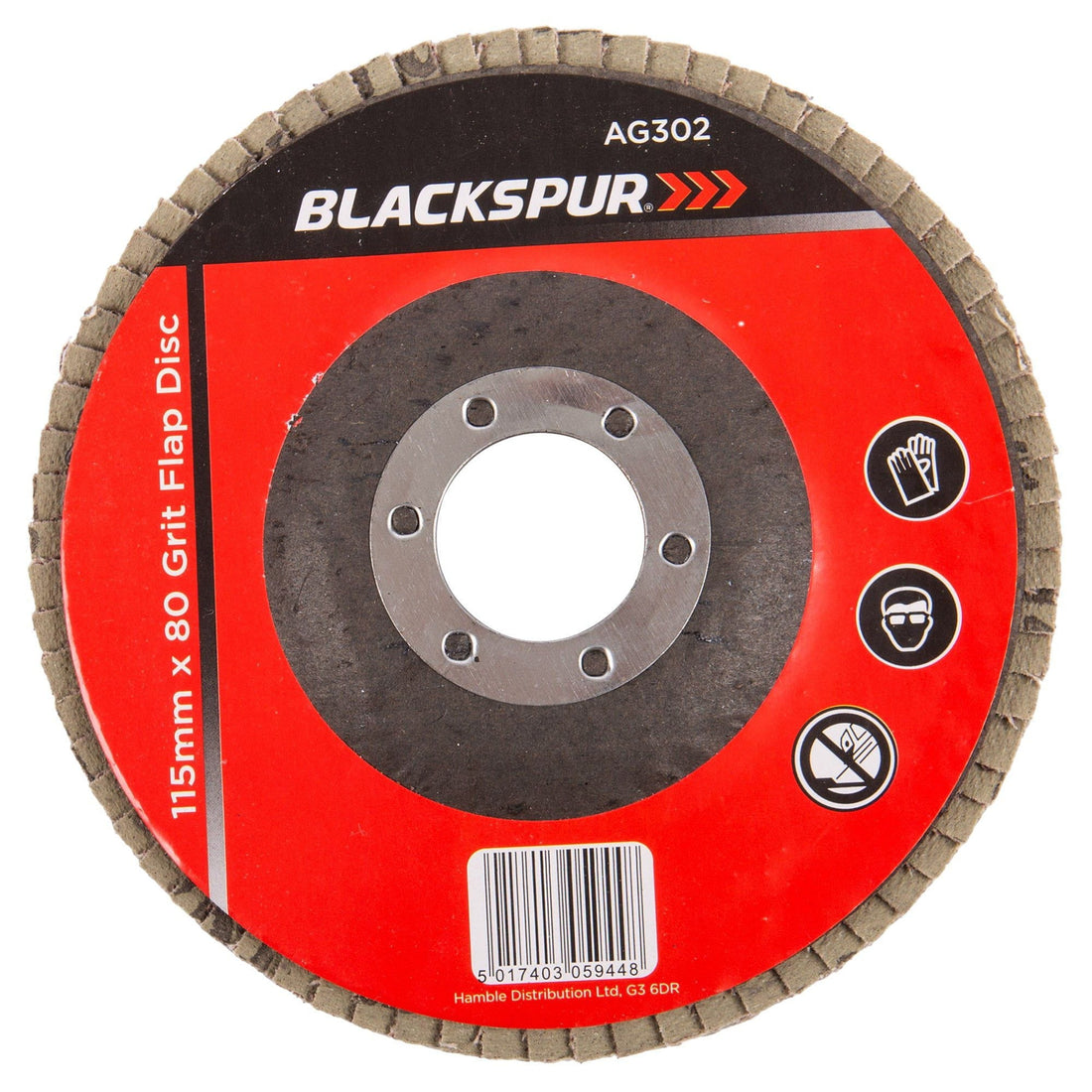 115mm (4.5&quot;) 80 Grit Flap Disc - By Blackspur