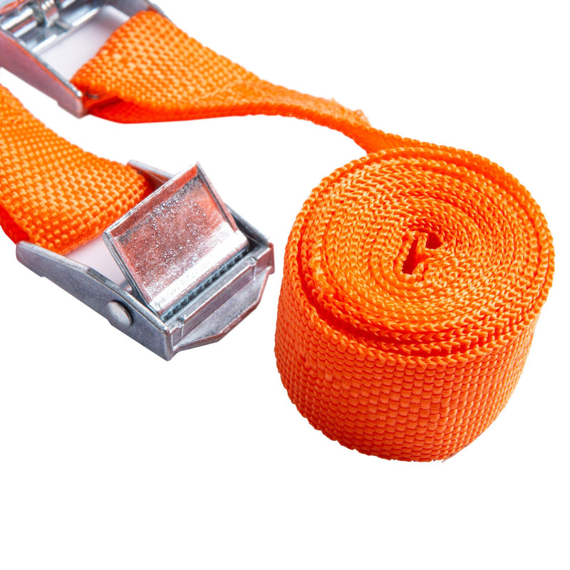Orange 2m Ratchet Straps - Pack of 2 - By Blackspur