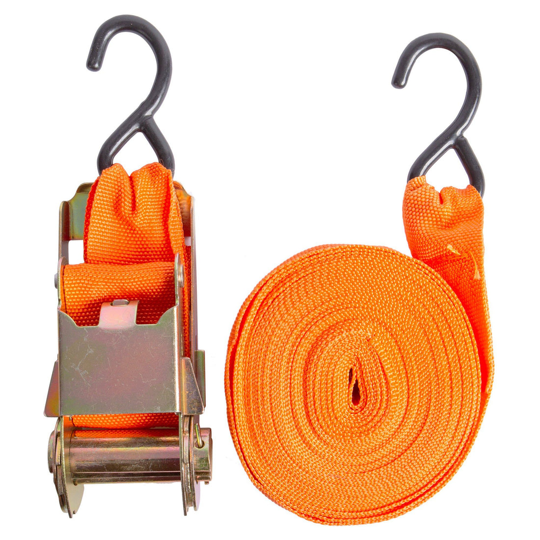 Orange 9m Ratchet Tie Down Straps - By Blackspur