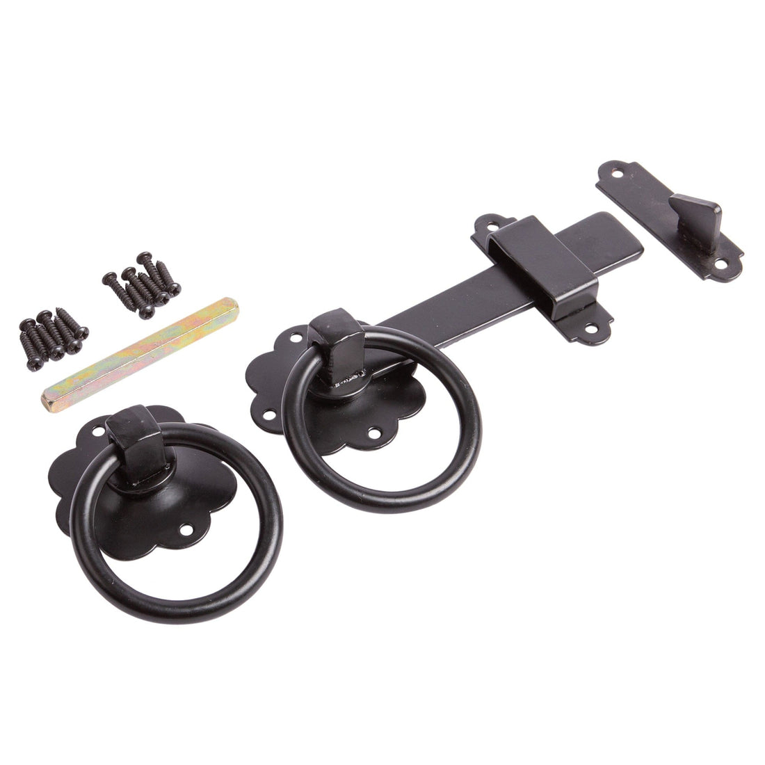 Black 152mm Steel Ring Gate Latch - By Blackspur