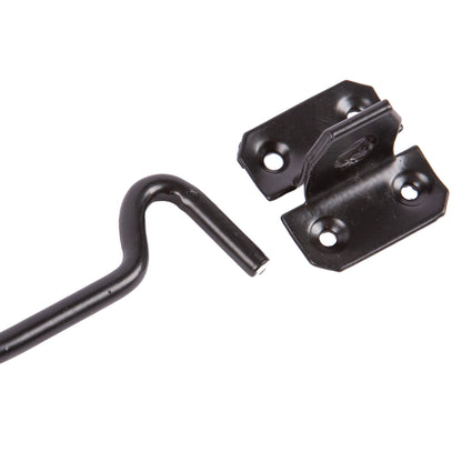 Black 100mm Steel Cabin Hook