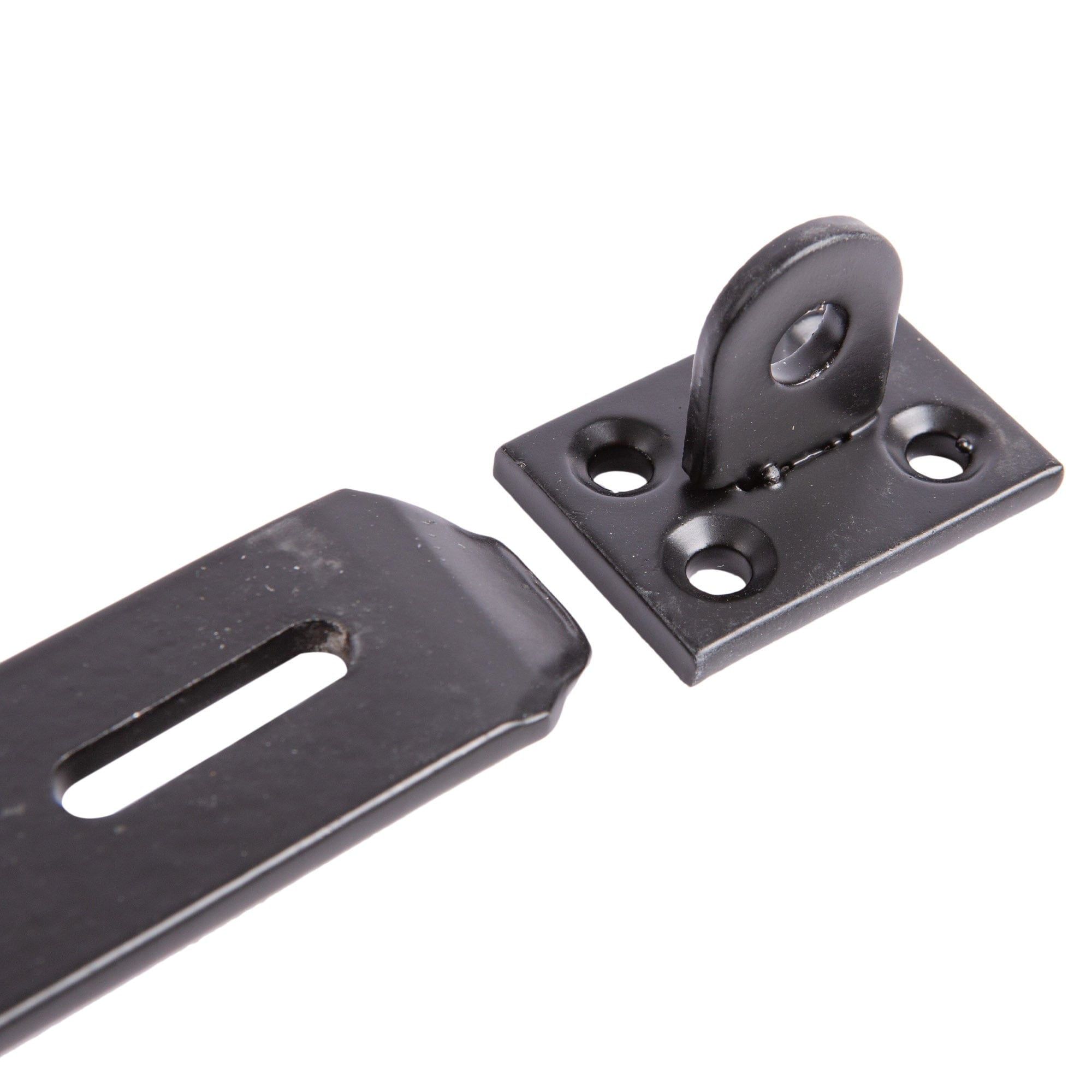 Black 178mm Heavy-Duty Carbon Steel Safety Hasp &amp; Staple