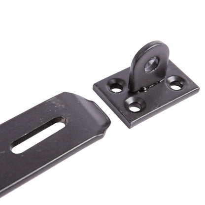 Black 178mm Heavy-Duty Carbon Steel Safety Hasp &amp; Staple