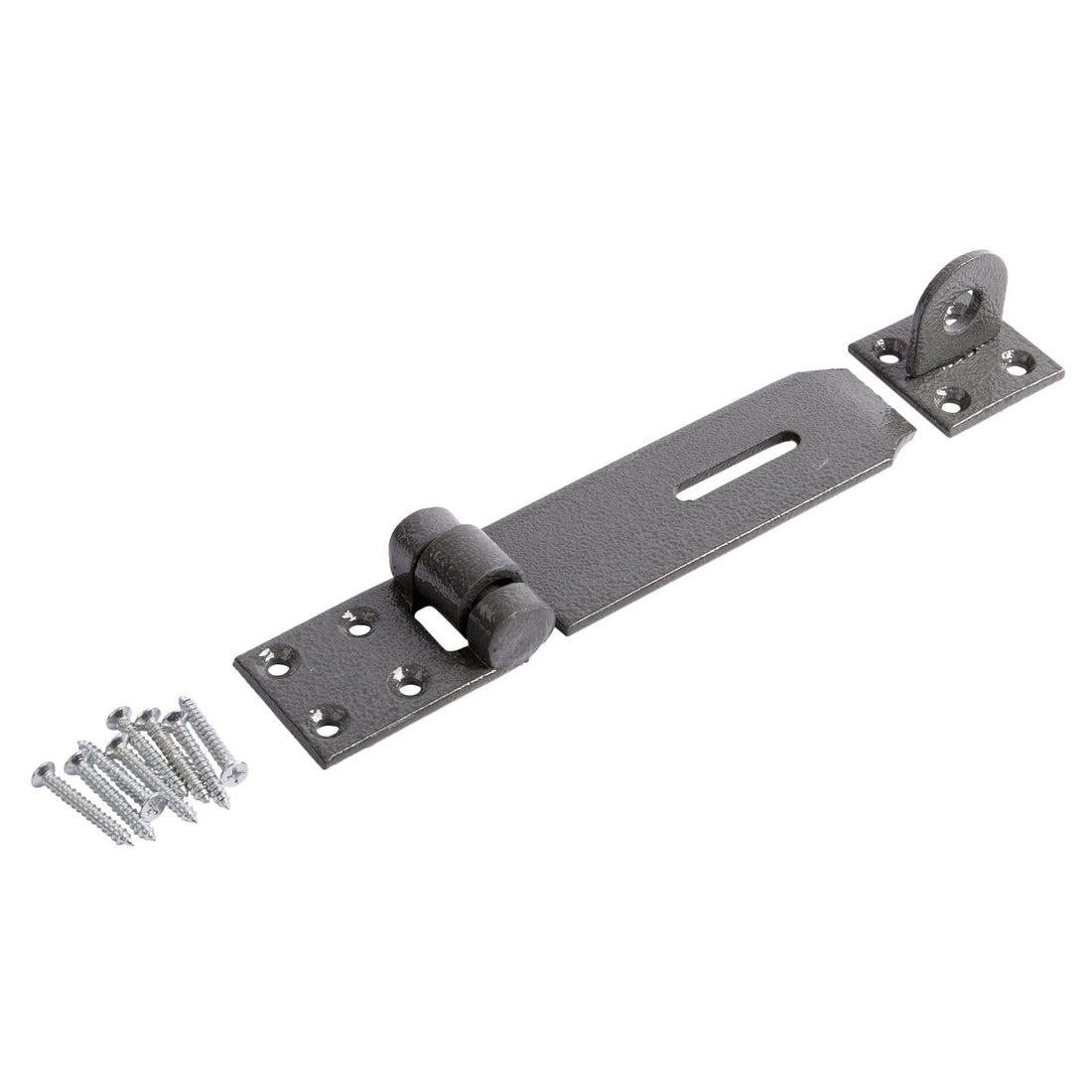 Black 114mm Heavy-Duty Carbon Steel Safety Hasp & Staple - By Blackspur