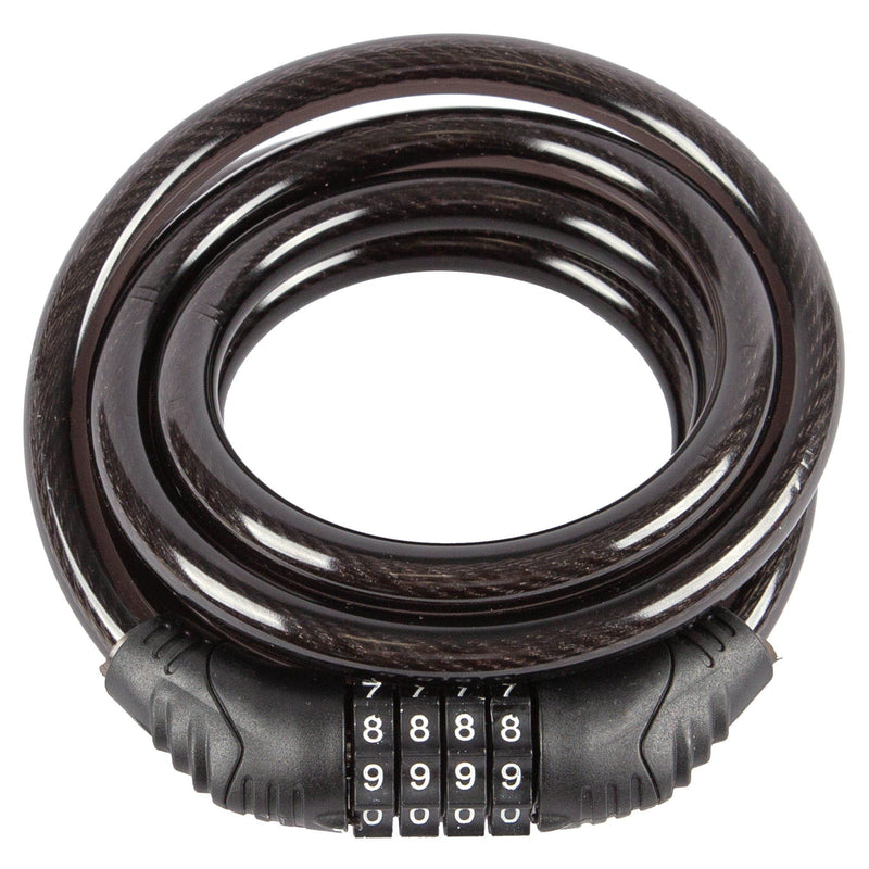 Black 1.8m Steel Combination Cable Lock - By Blackspur