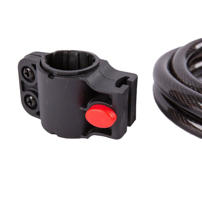 Black 1.2m Combination Cable Lock &amp; Bracket