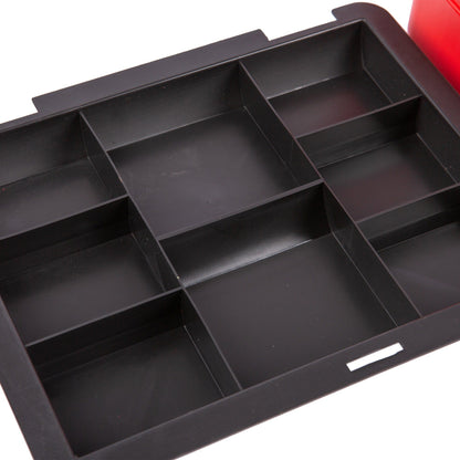 Red 30.5cm Metal Cash Box