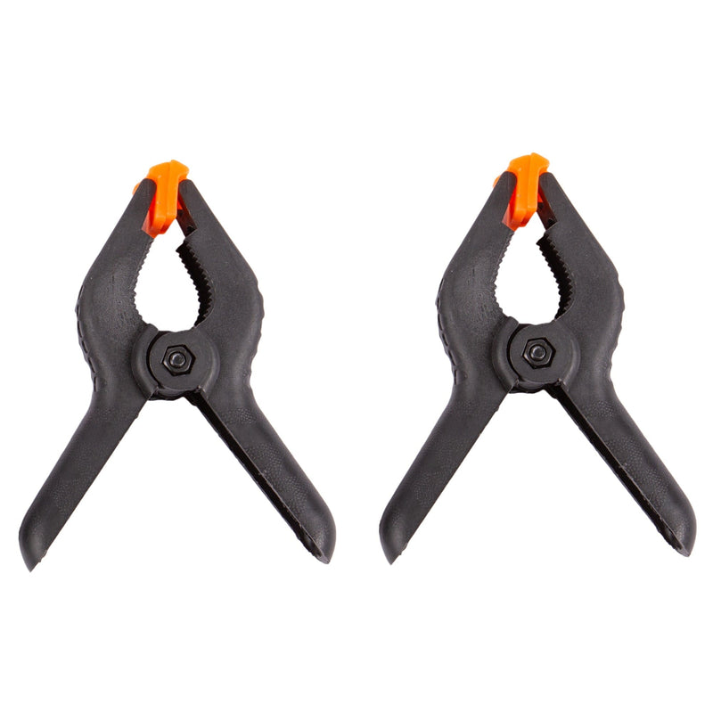 Black 114mm Heavy-Duty Spring Clamps - Pack of 2 - By Blackspur