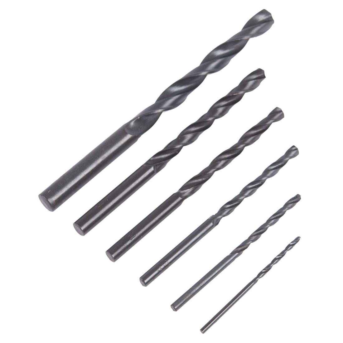 6pc 2-8mm Steel Straight Shank HSS Twist Drill Bit Set - By Blackspur