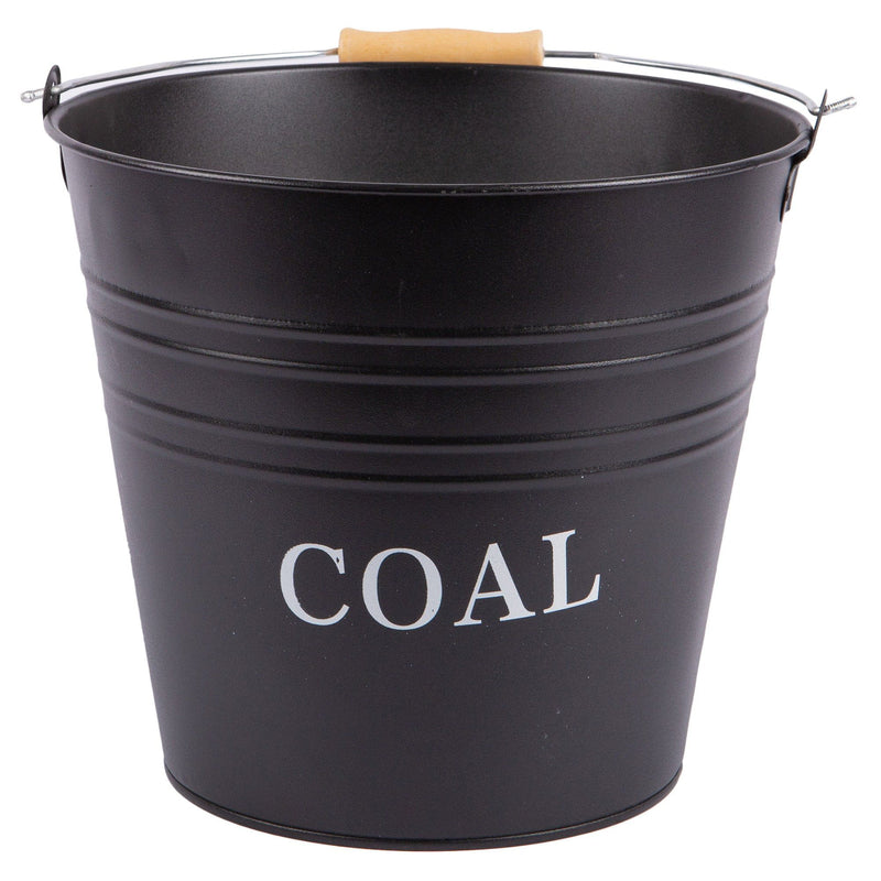 Black 12L Cast Iron Coal Bucket - By Blackspur