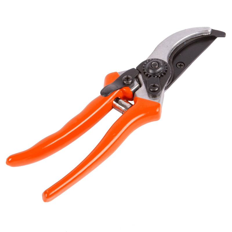 Red 21cm Carbon Steel Bypass Secateurs - By Green Blade