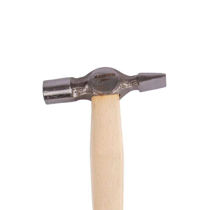 1.5cm Carbon Steel Cross Pein Hammer with Wooden Handle - By Blackspur