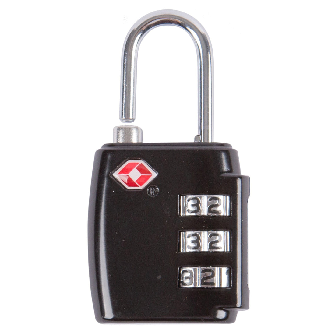 Black TSA-Approved 3-Digit Metal Combination Padlock - By Blackspur