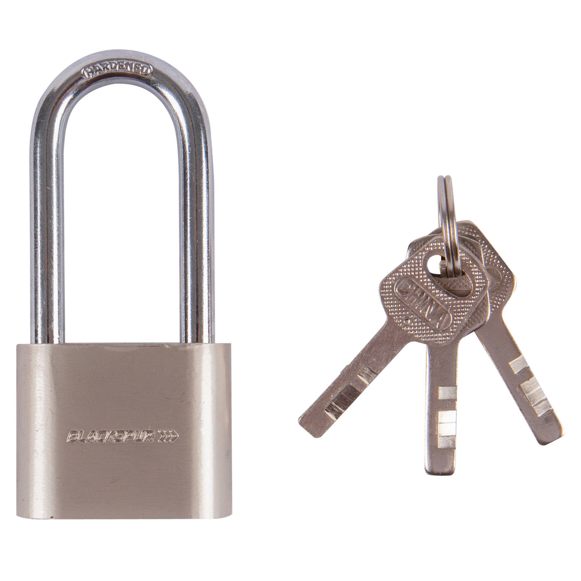 Nickel 4cm Iron Long Shackle Padlock - By Blackspur
