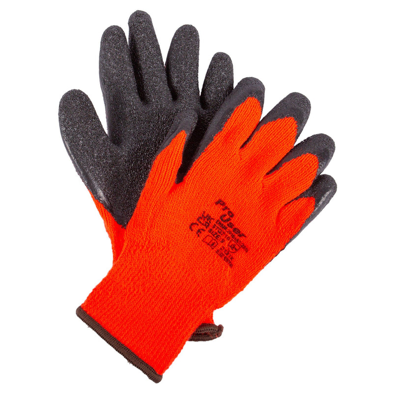 Red XL Thermal Acrylic Work Gloves - By Pro User