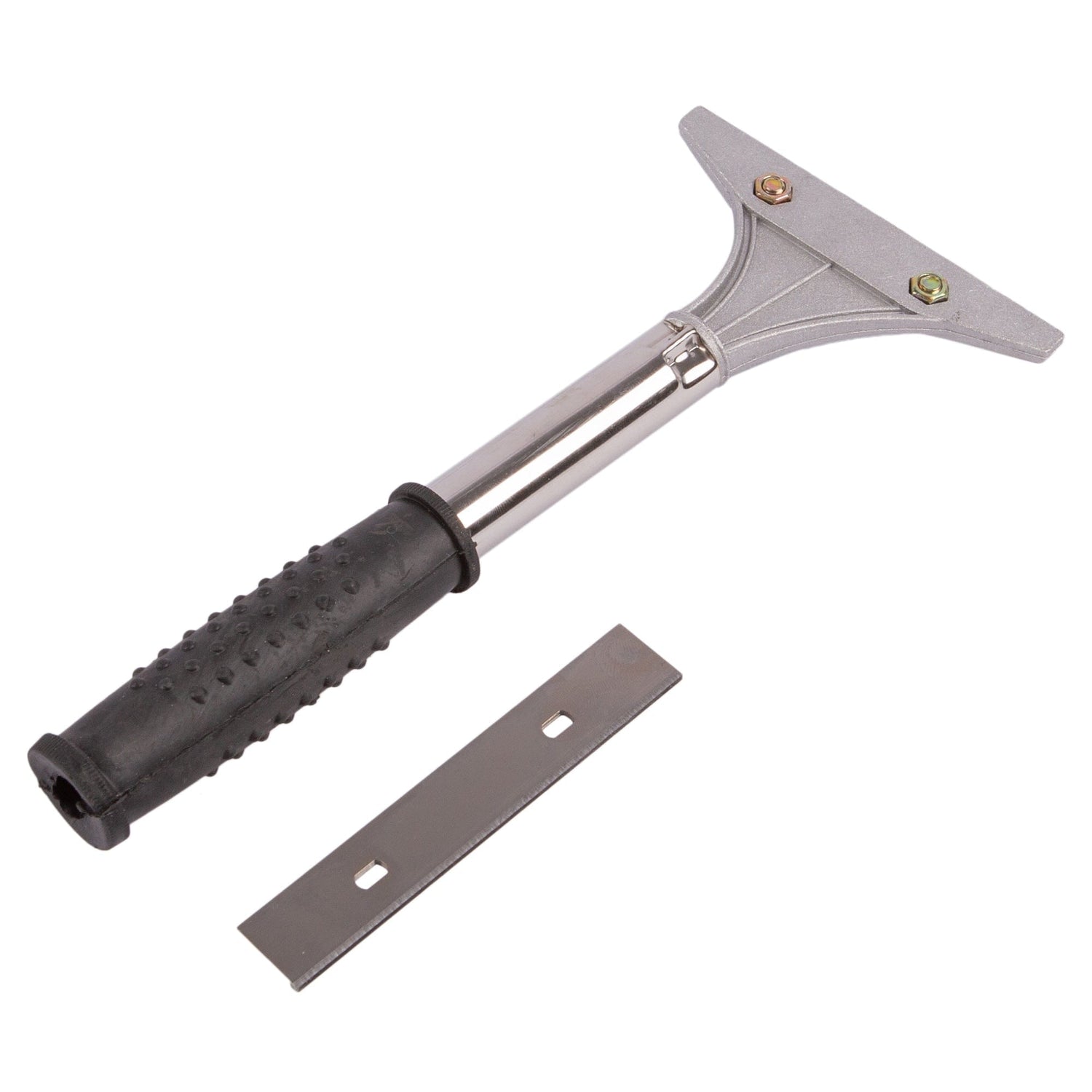 Black 10cm x 23cm Heavy-Duty Metal Wallpaper Scraper - By Pro User