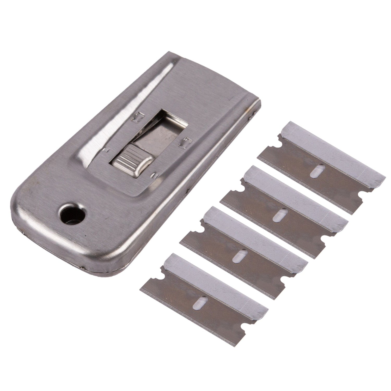 Silver Stainless Steel Window Scraper - By Blackspur