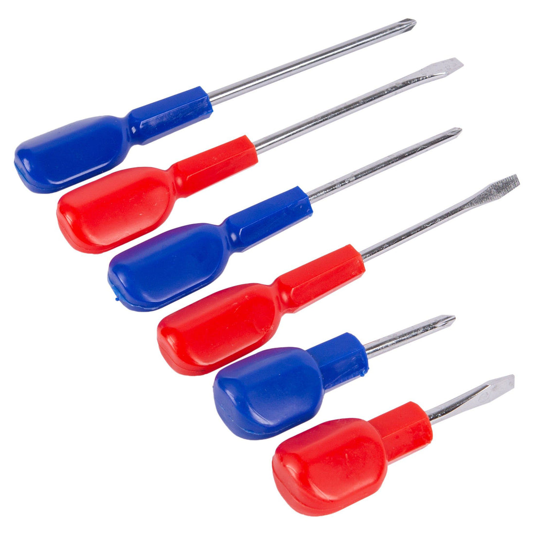 6pc Multicolour Carbon Steel Cabinet Handle Screwdriver Set - By Blackspur