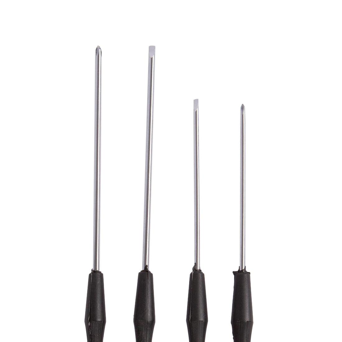 4pc Black Carbon Steel Precision Screwdriver Set