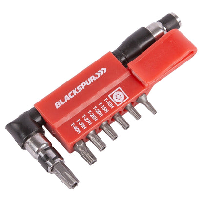 9pc Carbon Steel Offset Tamper-Proof Screwdriver Bit Set - By Blackspur