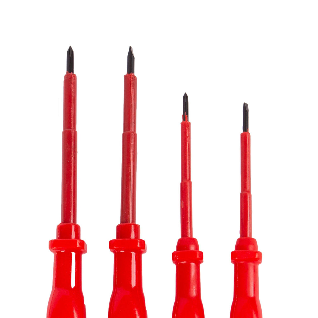 4pc Red Carbon Steel Insulated Screwdriver Set