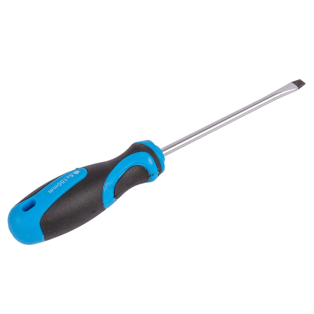 Blue Magnetic 10cm x 5mm Chrome Vanadium Flathead Screwdriver - By Pro User