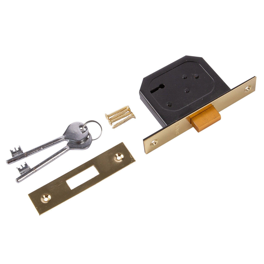 Brass 64mm 3-Lever Deadlock - By Blackspur
