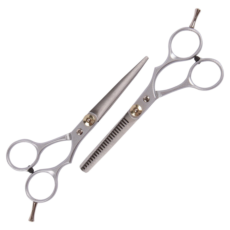 2pc Stainless Steel Hairdressing Scissors Set - By Ashley