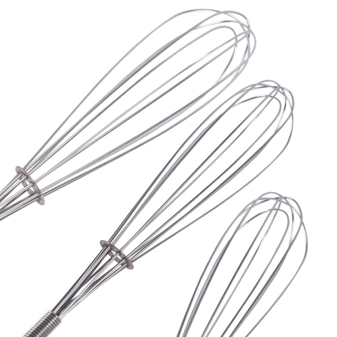 3pc Steel Balloon Whisk Set - 3 Sizes