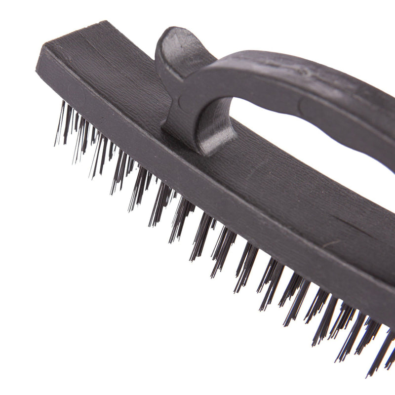 Black 16.5cm Grip Handle Wire Brush - By Blackspur