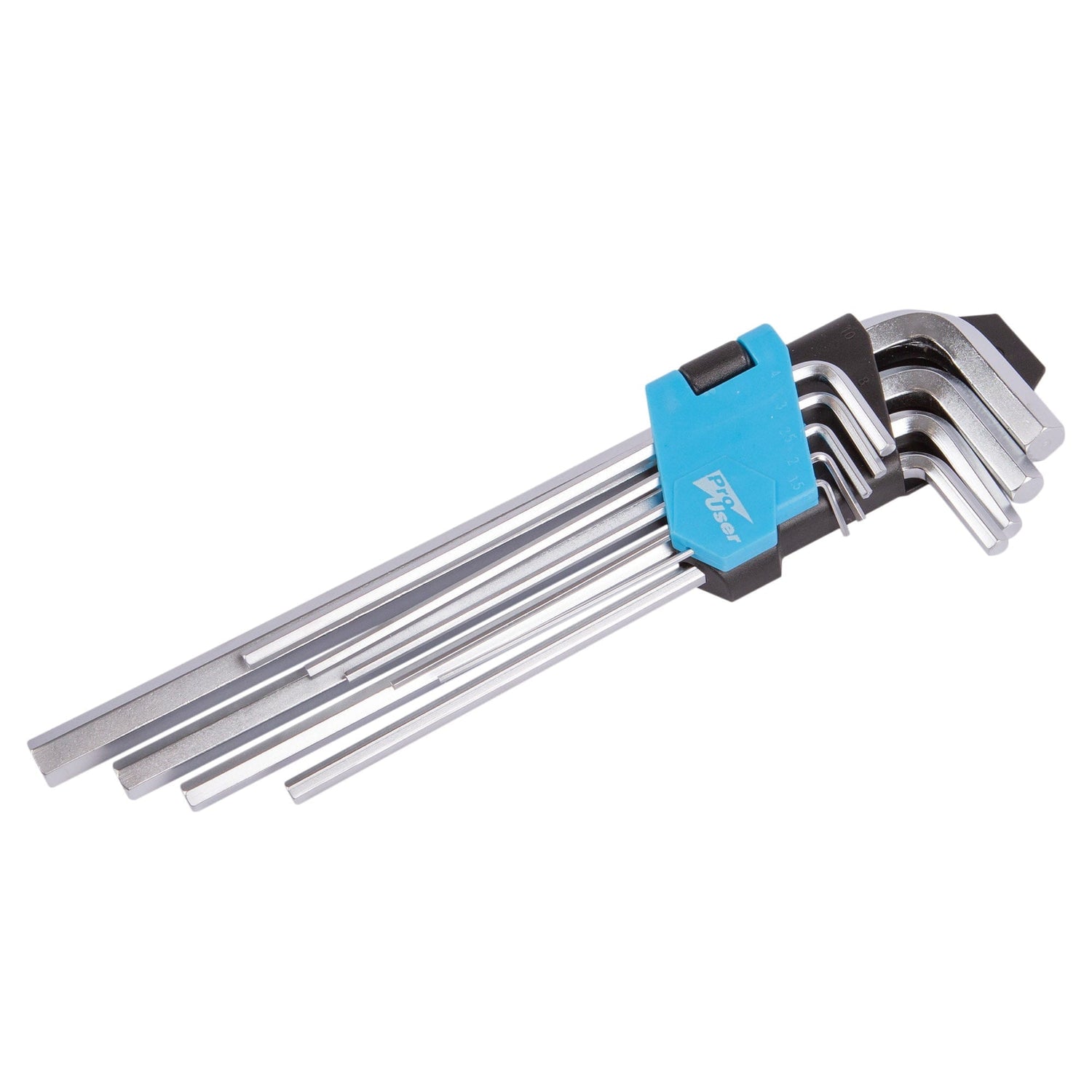 9pc Chrome Vanadium Long Hex Key Set - By Pro User
