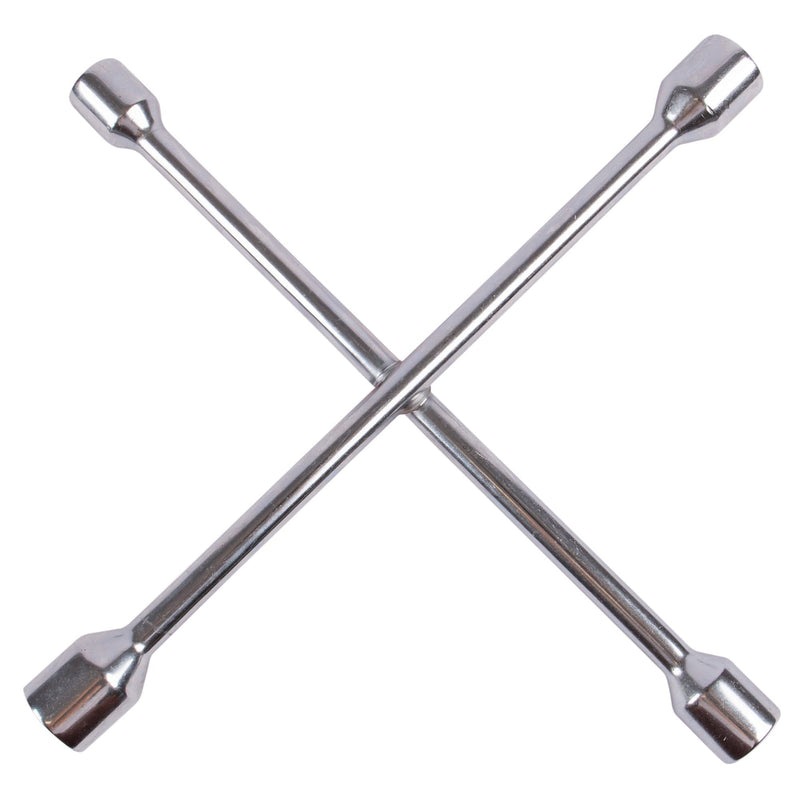 35.5cm Carbon Steel 4-Way Cross Wheel Wrench - By Blackspur