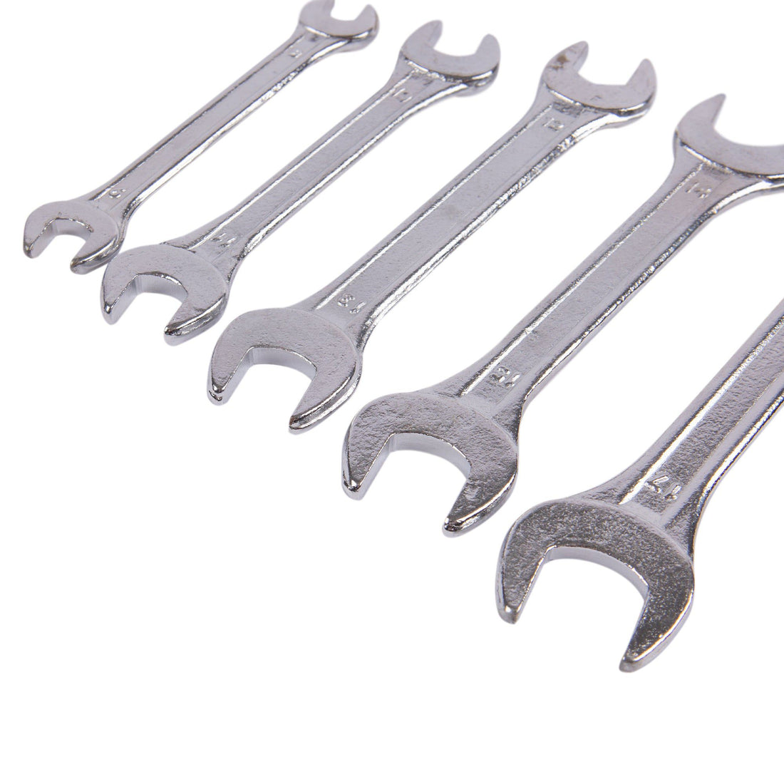 5pc Carbon Steel Metric Open-End Spanner Set