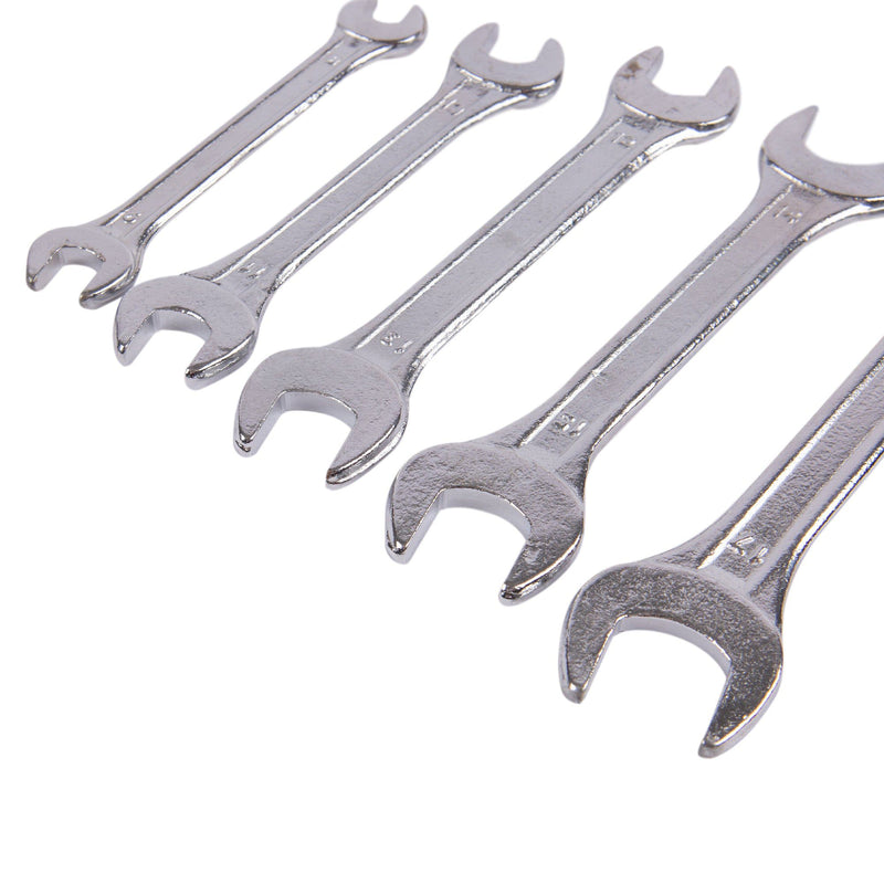 5pc Carbon Steel Metric Open-End Spanner Set - By Blackspur